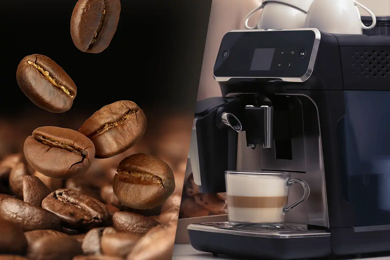 Espressor pentru cafea boabe, ideal pentru iubitorii de cafea